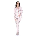 baby mom Baby Mom, Anne, Pijama Takımı, Kalp Baskılı, Çıtçıtlı, Bisiklet Yaka, Uzun, Uzun Kol
