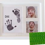 Baby Mushroom Ultimate Ink El İzi Ayak İzi Kiti ve Çerçeve - Kişiselleştirmek için Premium Şablonlu, Fotoğraf Resim Çerçevesi, Güvenli Mürekkep Pedi Damgası, Kağıt ve Hediye Kutusu. Bebek Duşu, Yenidoğan, Yeni Anne, Kayıt Hediyesi için.
