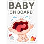 Baby On Board Arabada bebek var Araç Sticker Etiket 19CM md10