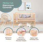 baby plus Ahşap Kademeli Beşik 60x120 cm