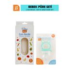 Baby Plus Bebek Püre Seti - Cam Rende - Meyve Sebze Emziği 2'li Set / Cam Rende / Bebek Emzik