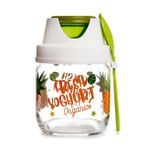Baby Plus HEV-131614 425 ml Desenli Meyve-Salata-Yoğurt Bebek Saklama Kavanozu