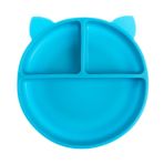 Baby Plus Vakumlu Silikon Mavi Mama Tabağı