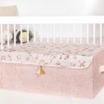 Baby Püsküllü Kapaklı Kutu Düzenleyici Çok Amaçlı Organizer Kutu Baza Boy (pembe) -04249