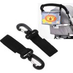Baby Safe Plus Bebek Arabası Askı Aparatı 2'li Döner Başlıklı Puset Kancası Siyah Renk