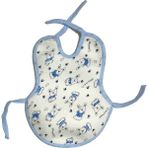 Baby Sena Tavşan Desenli Bebek Mama Önlüğü - Mavi - 0 - 2 Yaş