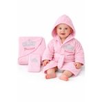 Baby Shez %100 Pamuk Yenidoğan Bebek Çocuk Bornoz Havlu Takımı Set SB 686 0-2 Yaş