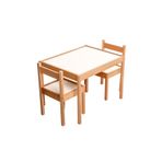 baby toys Ahşap Montessori Bebek Masa ve Sandalye Seti, Kahverengi, Eğitici ve Şık Tasarım