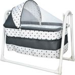 Baby Trend Babytrend Lüx Sepet Beşik Portatif Bebek Beşiği Sallanır Beşik - 45-85 - Açık Gri