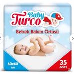 Baby Turco 60x60 cm 35 Adet Bebek Bakım Örtüsü