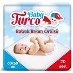 Baby Turco 60x60 cm 70 Adet Bebek Bakım Örtüsü