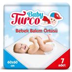 Baby Turco 60x60 cm 7'li Bebek Bakım Örtüsü