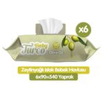 Baby Turco 6x90'lı Zeytinyağlı Islak Mendil