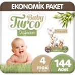 Baby Turco Bebek Bezi 4 Numara 8-14 Kg 144 Adet
