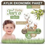Baby Turco Bebek Bezi Aylık Paket 6 Numara 16-25 kg 128'li