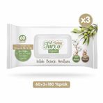 Baby Turco Doğadan 3x60 Yaprak Islak Bebek Havlusu