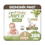 Baby Turco Doğadan No:1 Yenidoğan 384 Adet Bebek Bezi
