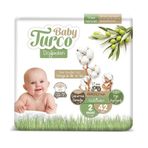 Baby Turco Doğadan No:2 Mini 42 Adet Bebek Bezi