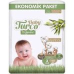 Baby Turco Doğadan No:3 Midi 168 Adet Bebek Bezi
