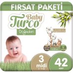 Baby Turco Doğadan No:3 Midi 42 Adet Bebek Bezi