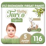 Baby Turco Doğadan No:5 Junior 116 Adet Bebek Bezi