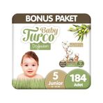 Baby Turco Doğadan No:5 Junior 184 Adet Bebek Bezi