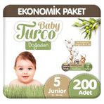 Baby Turco Doğadan No:5 Junior 200 Adet Bebek Bezi