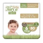 Baby Turco Doğadan No:6 Xlarge 80 Adet Bebek Bezi