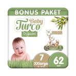 Baby Turco Doğadan No:7 XXLarge 124 Adet Bebek Bezi