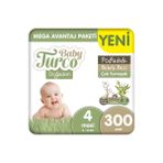 Baby Turco Doğadan Pofuduk 4 Numara Maxi 100'lü 3 Adet Bebek Bezi
