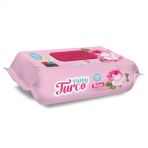 Baby Turco Gül Rose Plastik Kapaklı 90 Yaprak Islak Havlu Mendil
