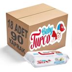 Baby Turco Kapaklı 18x90 Adet 1620 Yaprak Islak Havlu Mendil