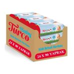 Baby Turco Kapaklı 24x90 Adet 2160 Yaprak Islak Havlu Mendil