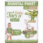 Baby Turco Külot Bebek Bezi Doğadan Beden:4 (8-14KG) Maxi 90 Adet Avantaj Paketi