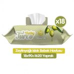 Baby Turco Zeytinyağlı 90x18 1620 Yaprak Islak Havlu Mendil