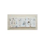 Baby Veil Bebek&Çocuk Ağız Yüz Mendili Karışık 5'li Desenli Set Çift Katlı Pazen Kumaş %100 Pamuk 20x20 CM