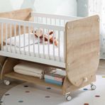 Baby When BW1025 Pratik Kademeli Tekerlekli Beşik Beyaz 60X120