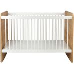 Baby When Pratik Sallanır Kademeli Ahşap Beşik 60X120 cm - 60 x 120 cm - Beyaz