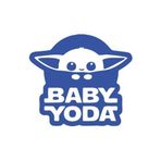 Baby Yoda Araba Stickeri 17X17 Cm Mavi