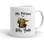 Baby Yoda Baskılı Seramik Kupa - Beyaz - 199 ml
