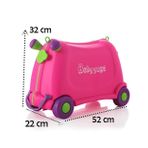 Baby Yuga Pembe Tekerlekli Çocuk Valizi