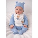 Baby Zuhu My Baby Kumsal % 100 Coton 10 Lu Hastane Çıkışı Only Bear 6553 - Mavi - Yenidoğan