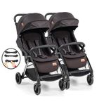 Baby2go Tulipa Cabin Otomatik Katlanan Siyah İkiz Bebek Arabası