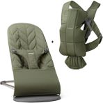 Babybjörn 2'li Set Bliss Ana Kucağı & Kanguru Mini Woven Dark Green - Koyu Yeşil