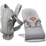 BabyBjörn 2'li Set Pastel Oyuncaklı Bliss Ana kucağı Petal Woven & Kanguru Mini 3D Jersey Light Grey - Gri