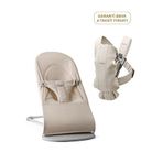 Babybjörn Balance Soft Woven Light Beige Jersey Üçlü Kumaş 0-13 Kg Ana Kucağı Ve Mini 3d Jersey Kanguru 2'li Set - Bej