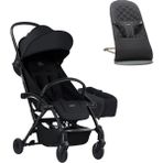 Babybjörn Bliss Ana Kucağı Woven Black & Bumprider Connect³ Bebek Arabası Black-Black & Yan Düzenleyici Çanta