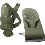 Babybjörn Bliss Petal Ana Kucağı & Kanguru Mini Cotton Yenidoğan Seti / Dark Green