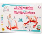 Babycim Aktivite Halısı & Ilk Adım Arabası - Pembe - 40 x 70 cm - Renkli