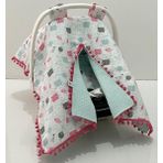 Babycity Pamuk Müslin Çok Amaçlı Çift Katlı Müslin Puset Örtüsü ve Minderi - 0 - 13 kg - Antrasit